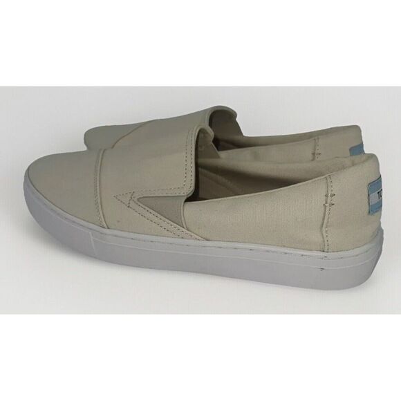 TOMS Shoes Luca Slip On Sneakers Natural Canvas Cream/White Women's size 9.5WNEW - Picture 1 of 4